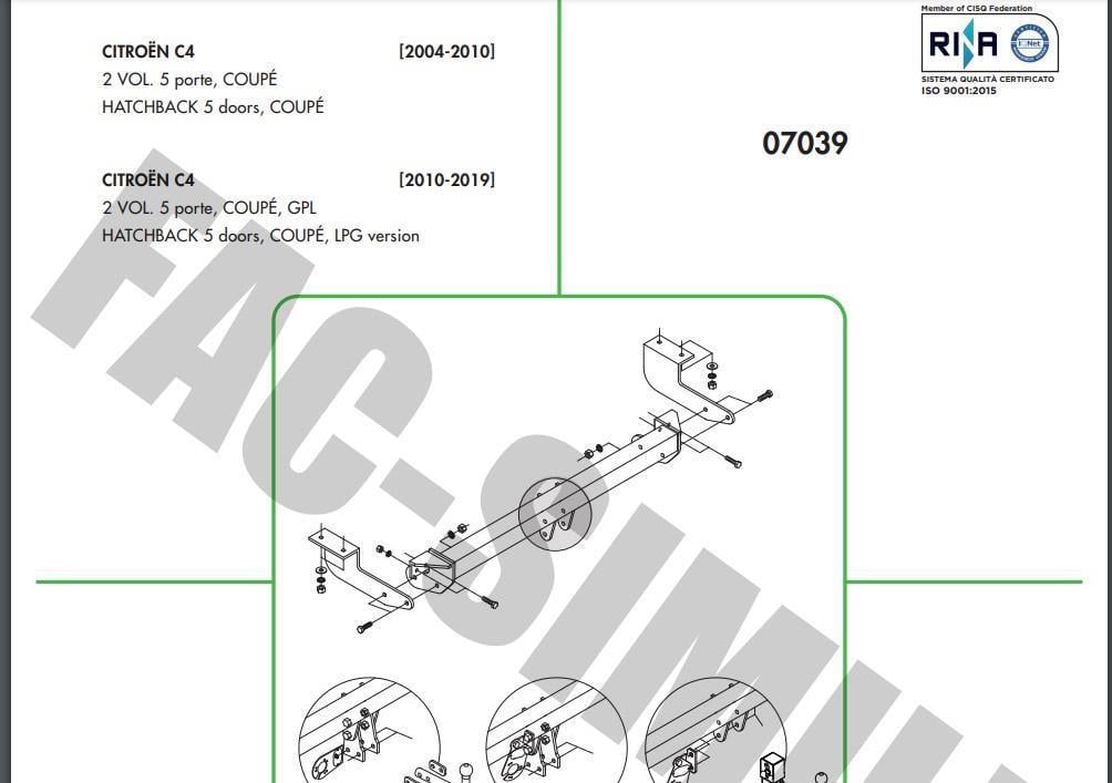 DİKEY SÖKTAK CİTROEN C4 - DS4