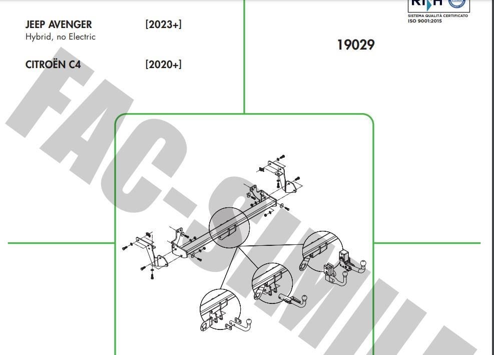 YATAY SÖKTAK CİTROEN C4 - C4X - JEEP AVENGER
