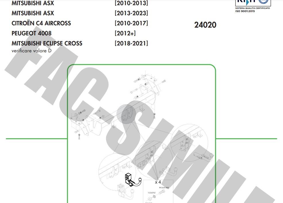 CİTROEN C4 - 4008 - MİTSUBİSHİ ASX - ECLIPSE CROSS