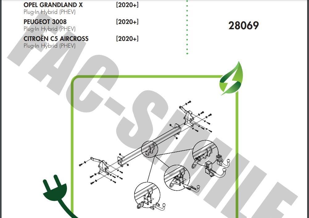 YATAY SÖKTAK OPEL GRANDLAND X - PEUGEOT 3008 - 5008  - CİTROEN C5 AİRCROSS 