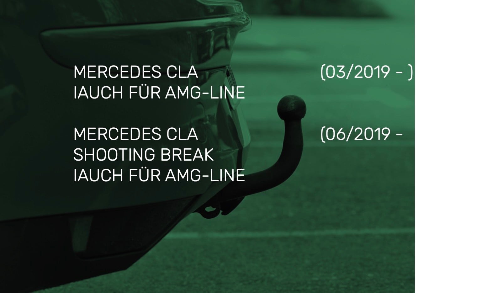MERCEDES CLA (03/2019 - 2026) MERCEDES CLA SHOOTING BREAK (06/2019- 2026)
