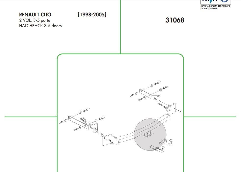 RENAULT CLİO 2 YATAY SÖKTAK