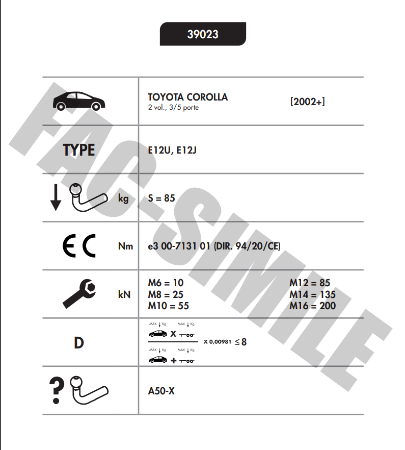 TOYOTA COROLLA HEÇBEK