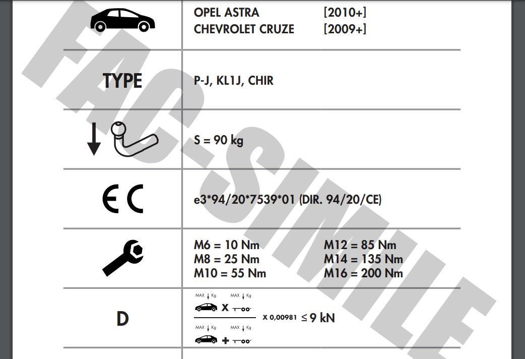 YATAY SÖKTAK OPEL ASTRA - CHEVROLET CRUZE 