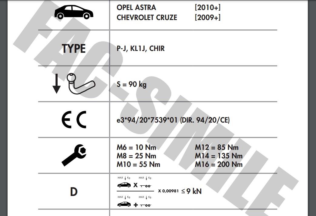 OPEL ASTRA - CHEVROLET CRUZE 