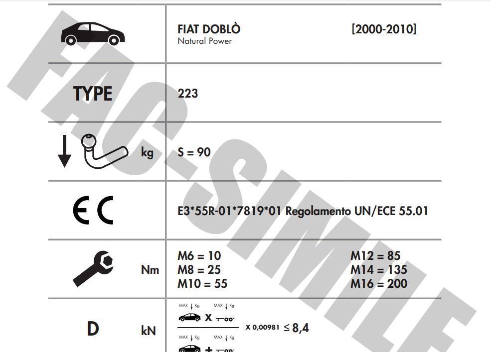 DİKEY SÖKTAK FİAT DOBLO 2000-2010 ARASI 