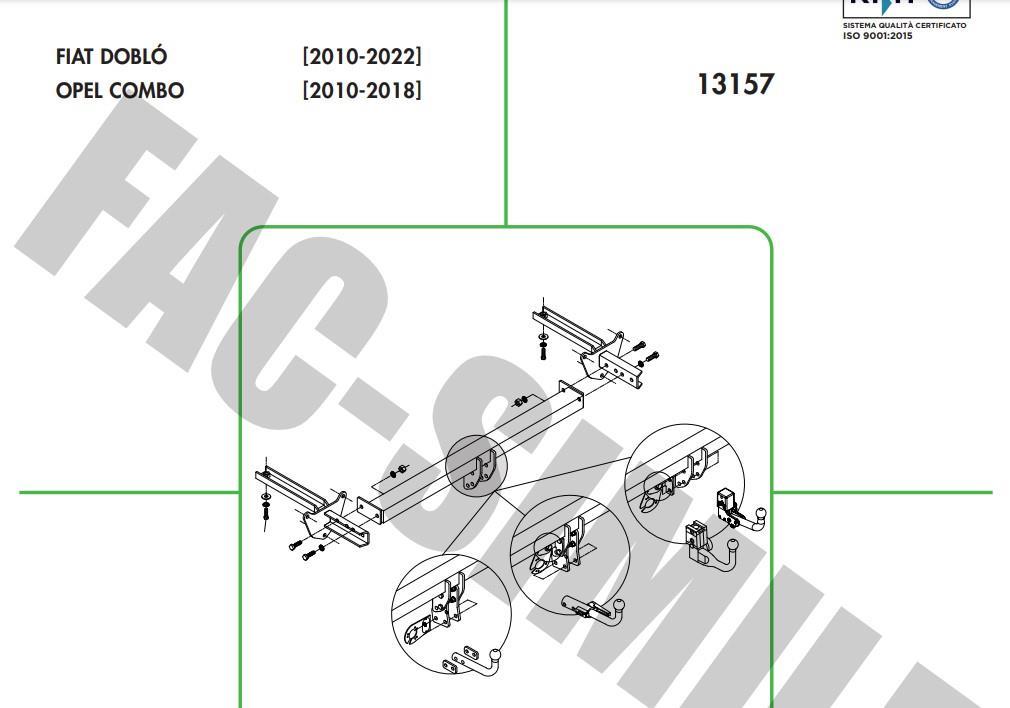 Dikey Sök-Tak Gizli Model FİAT DOBLO (2014-2022)- OPEL COMBO (2010-2018)
