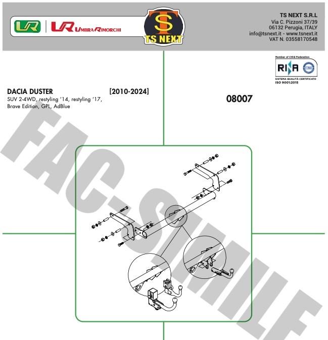 DACİA DUSTER 2010-2024 Dikey Sökülebilir