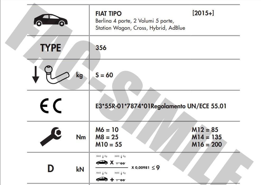 DİKEY SÖKTAK FIAT EGEA SEDAN +STATION+HB+CROSS