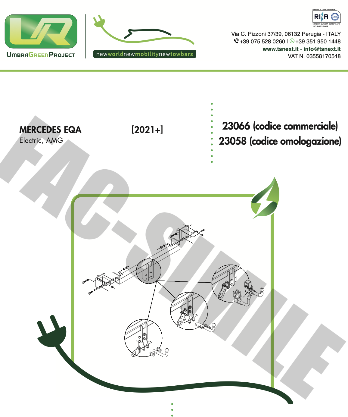 DİKEY SÖKTAK MERCEDES EQA Elektrikli