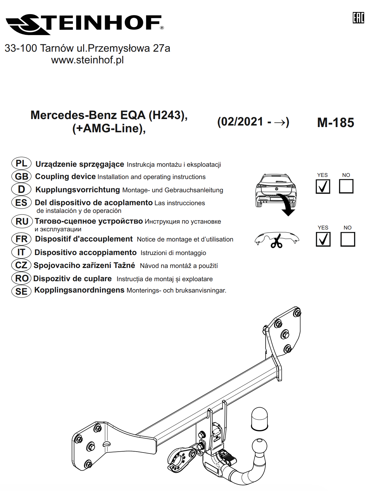 MERCEDES EQA Dikey Sökülebilir