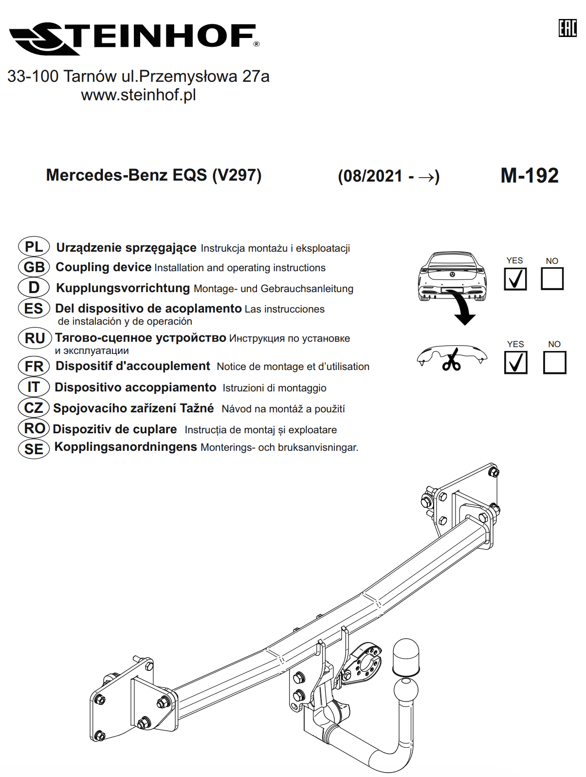 MERCEDES EQS 2021-  Dikey Sökülebilir
