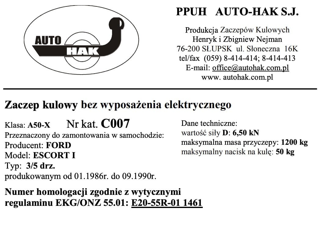 FORD ESCORT 3/5 Kapı (01/1986 - 09/1990)