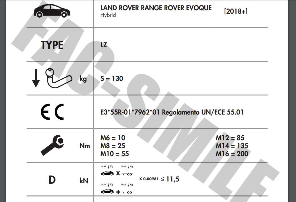 YATAY SÖKTAK LAND ROVER EVOQUE