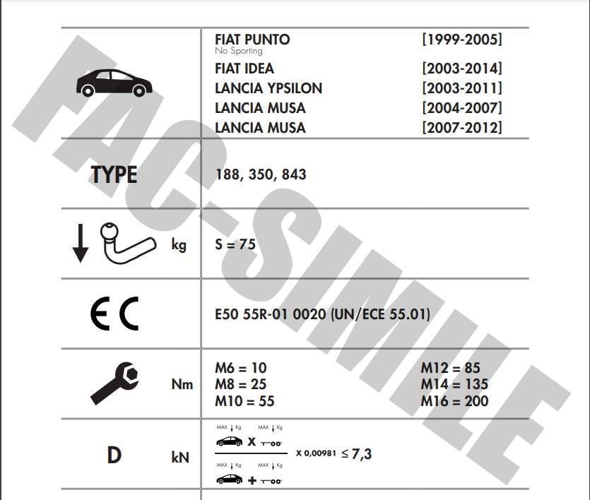DİKEY SÖKTAK FİAT İDEA - PUNTO - LANCIA MUSA - YPSİLON