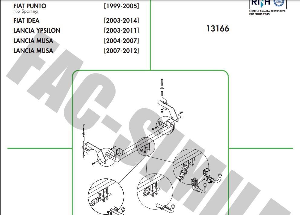 YATAY SÖKTAK FİAT İDEA - PUNTO - LANCIA MUSA - YPSİLON