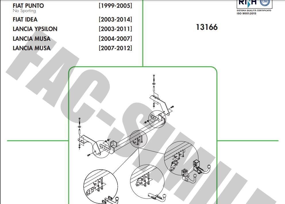 DİKEY SÖKTAK FİAT İDEA - PUNTO - LANCIA MUSA - YPSİLON