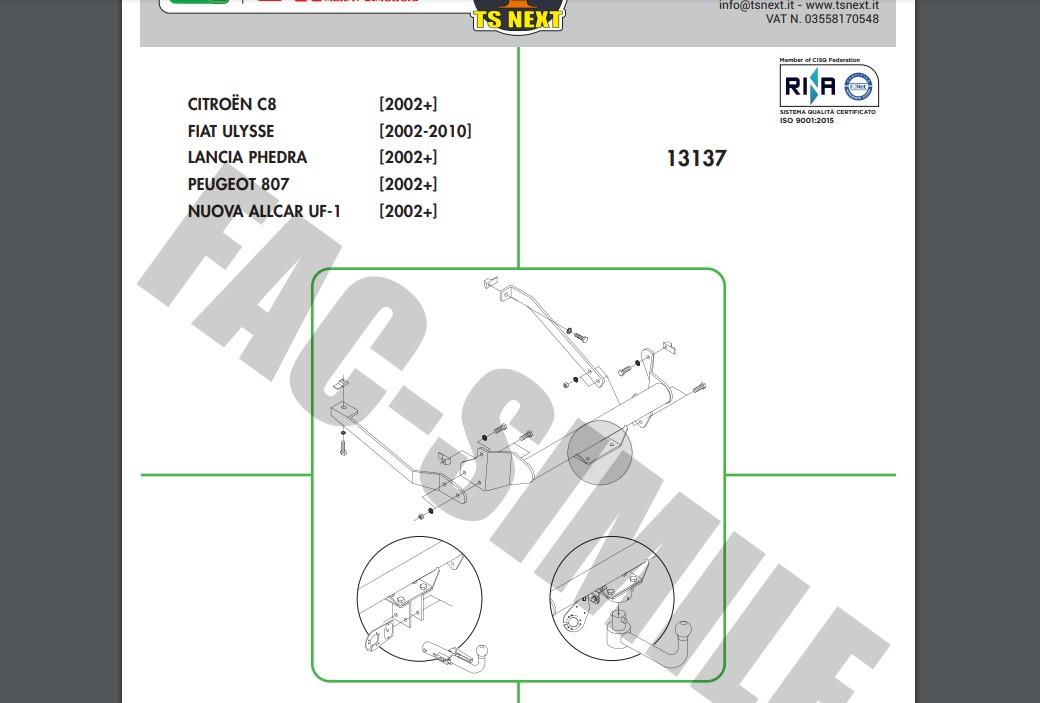 FİAT ULYSEE - PEUGEOT 807 - CİTROEN C8 - LANCİA PHEDRA -  ALLCAR