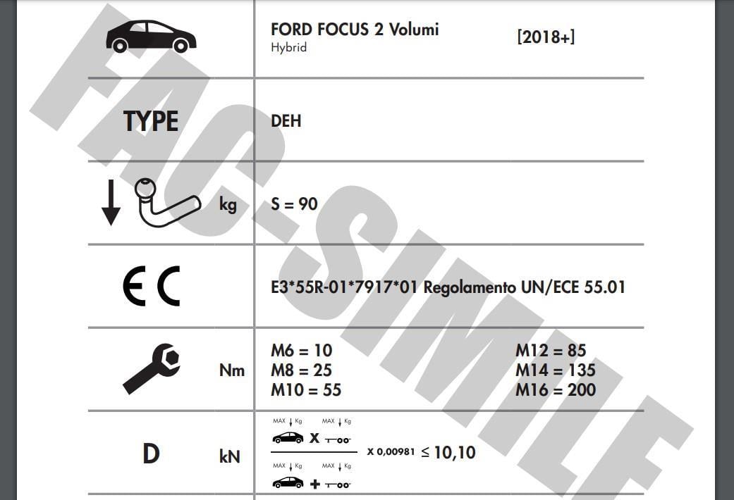 YATAY SÖKTAK FORD FOCUS