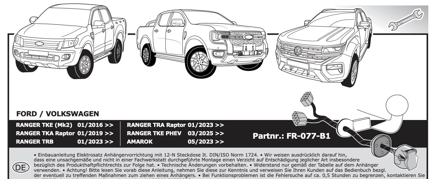 FORD Ranger VOLKSWAGEN  Amarok Soket Baglantili Orjinal Teisat (ECS)
