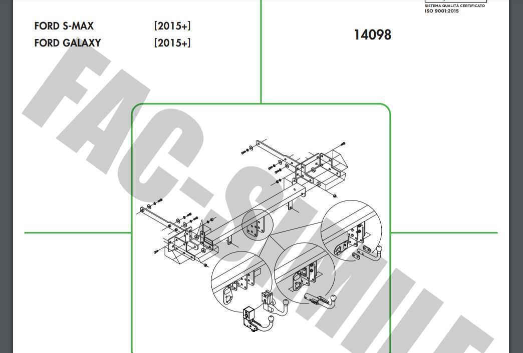 DİKEY SÖKTAK FORD S-MAX GALAXY