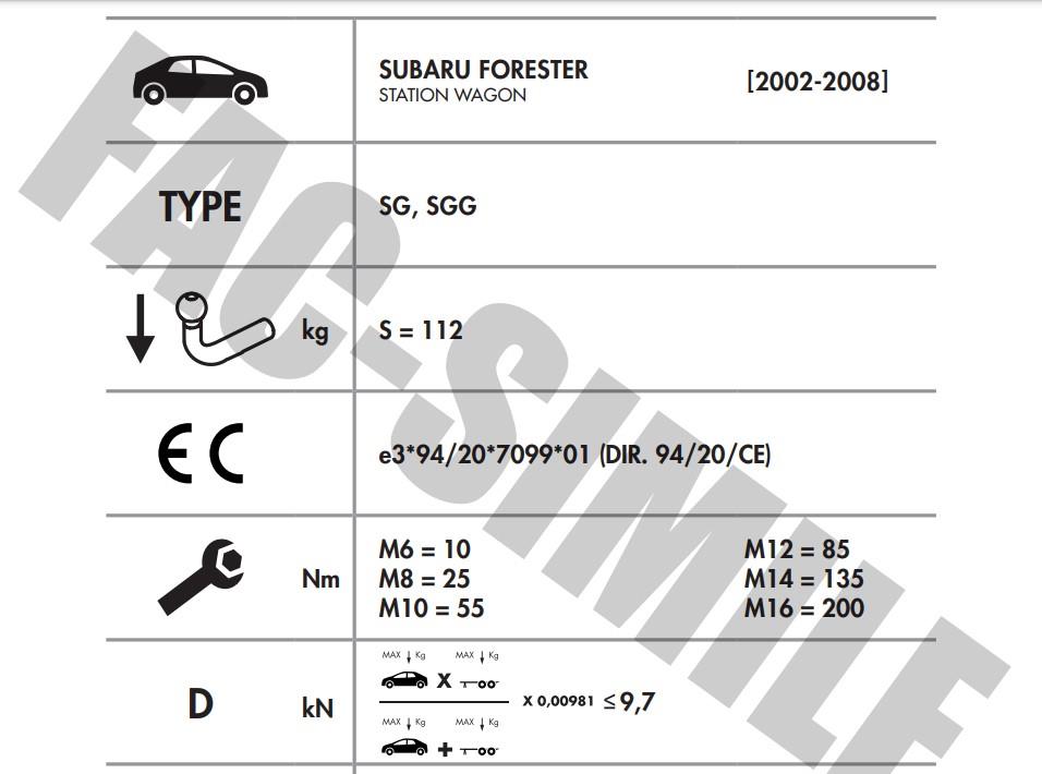 SUBARU FORESTER 