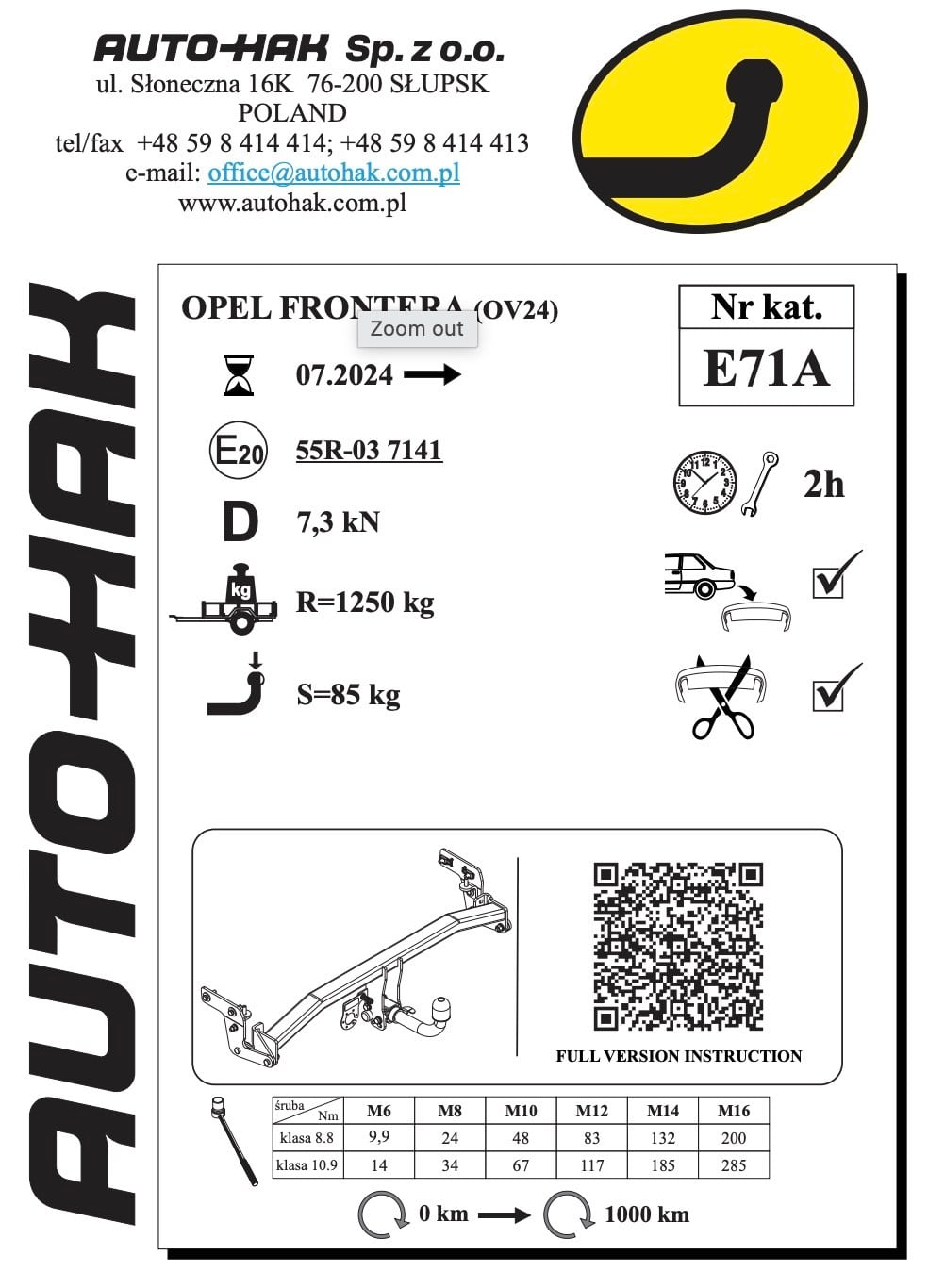 Yatay Sökülebilir OPEL FRONTERA (OV24) (07/2024 - )