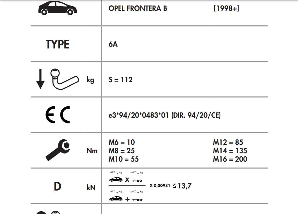 YATAY OPEL FRONTERA B