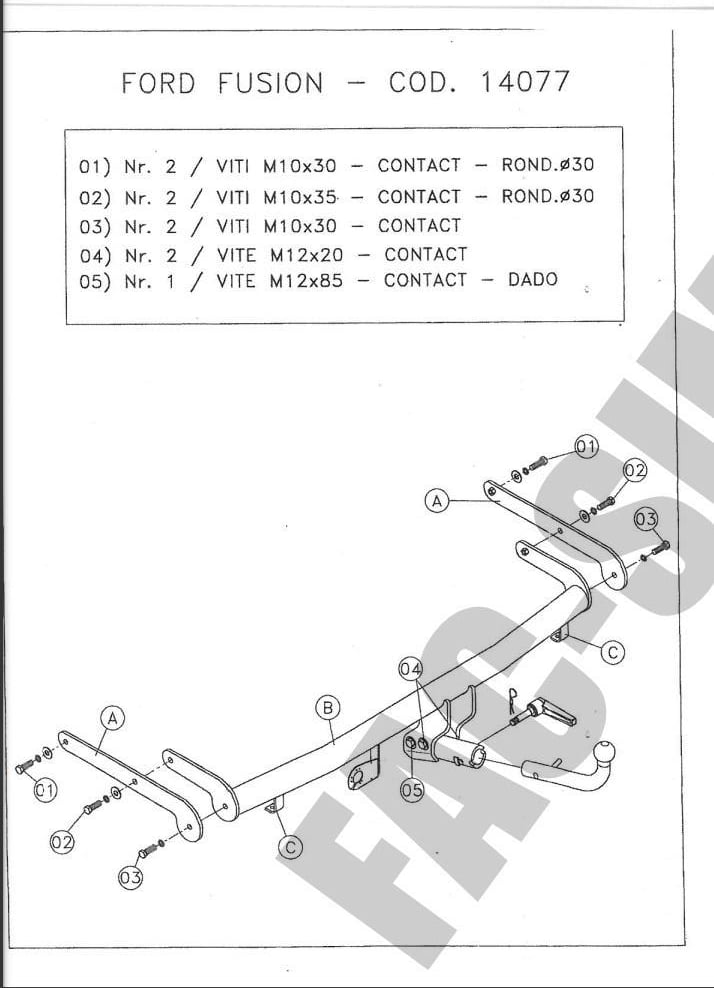 FORD FUSİON YATAY SÖKTAK