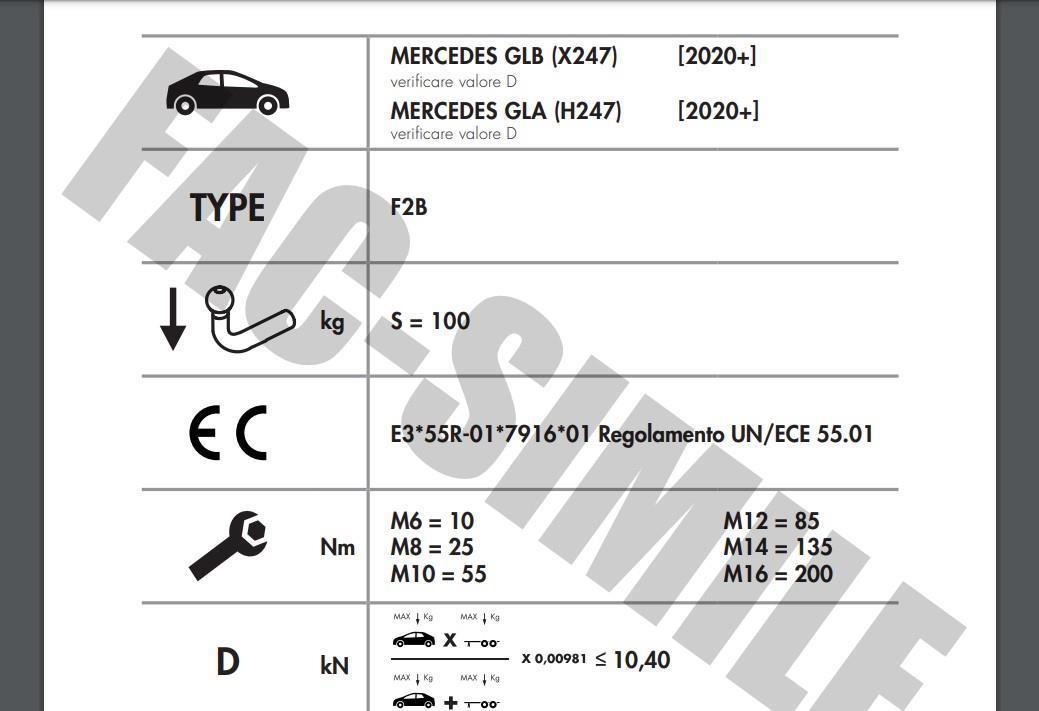 DİKEY SÖKTAK MERCEDES GLA - GLB
