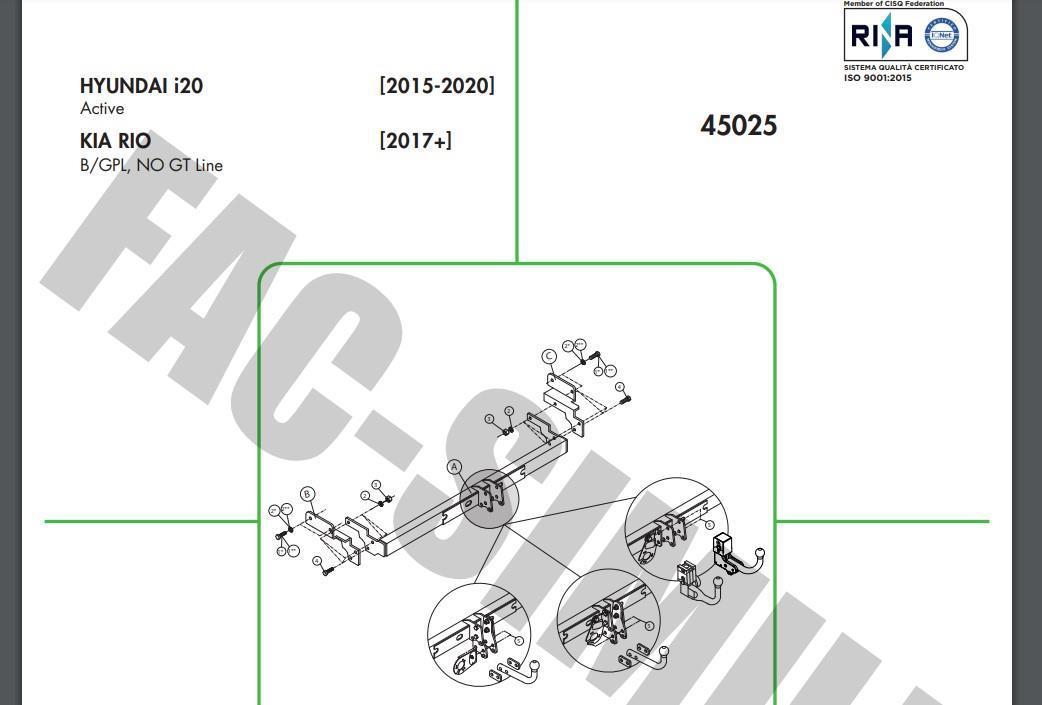 DİKEY SÖKTAK KİA RİO -  HYUNDAİ İ20