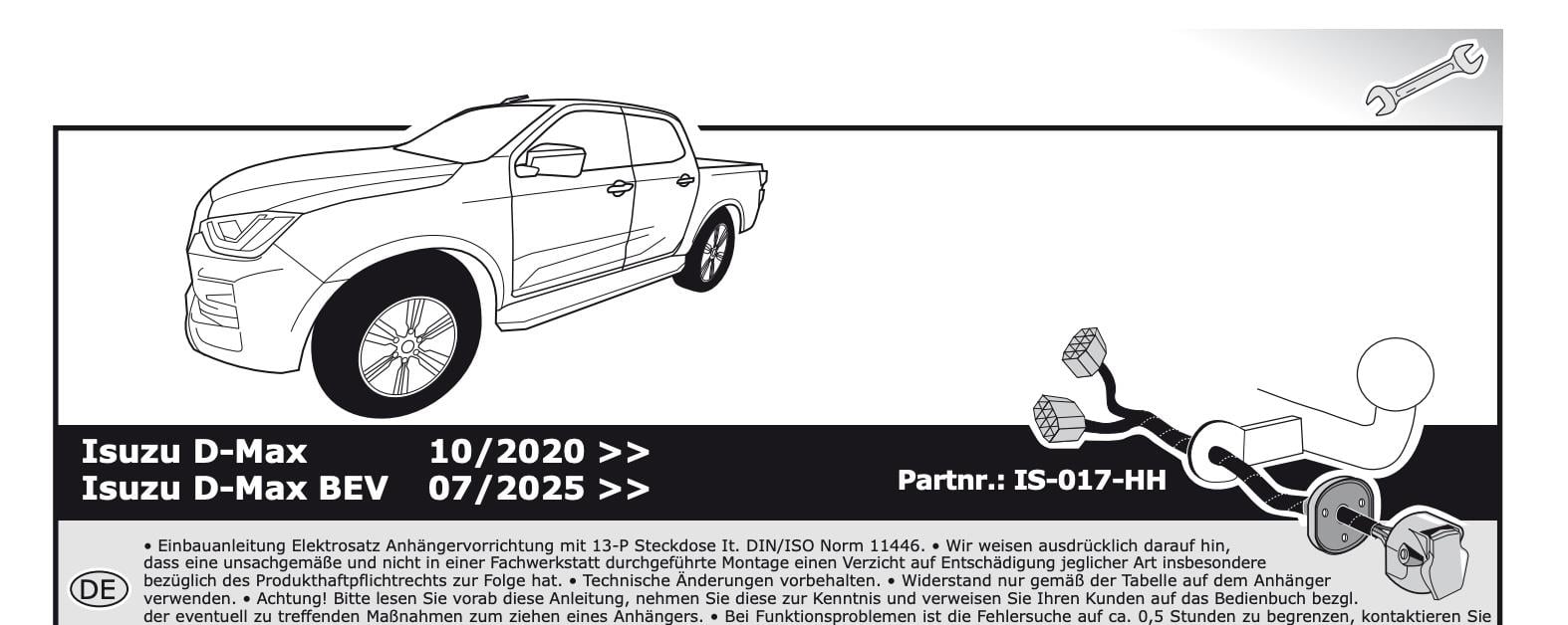 ISUZU DMAX (2019 üzeri) Soket Baglantili Orjinal Teisat (ECS) 13 Pin