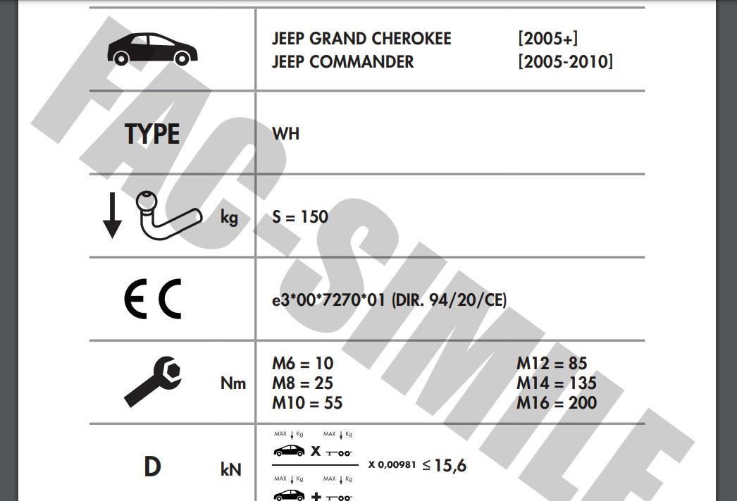 JEEP COMMANDER - GRAND CHEROKEE YATAY SÖKTAK