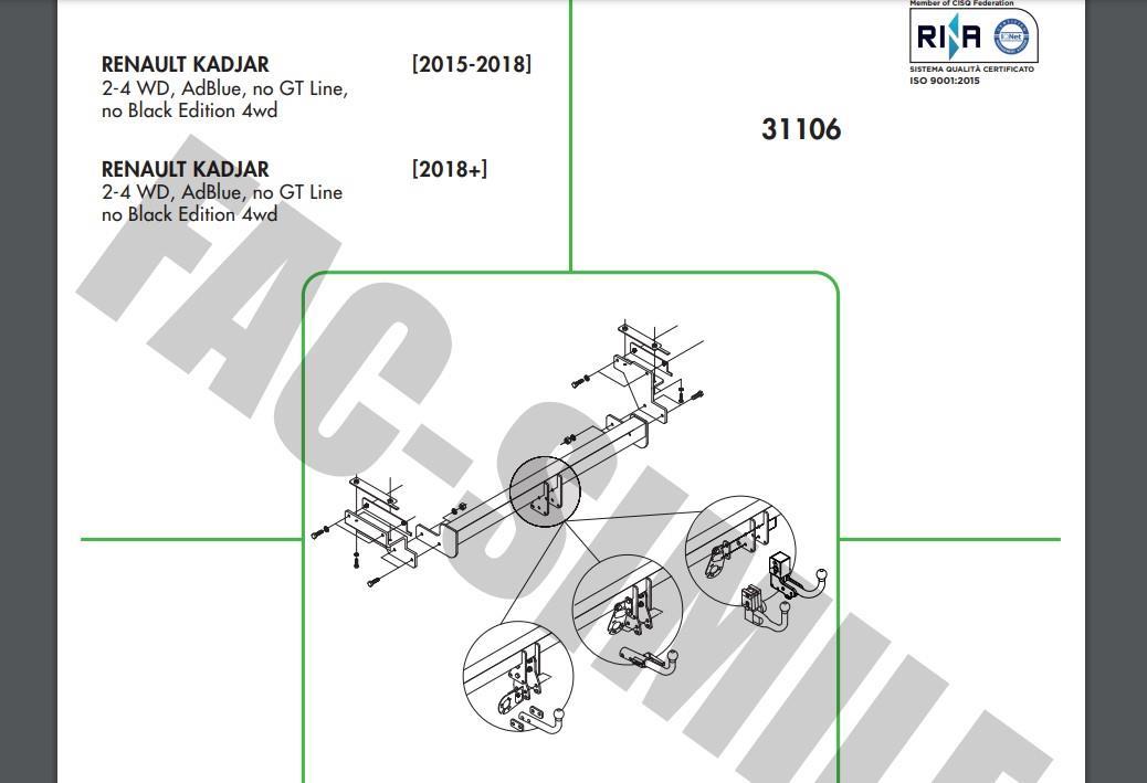 YATAY SÖKTAK RENAULT KADJAR