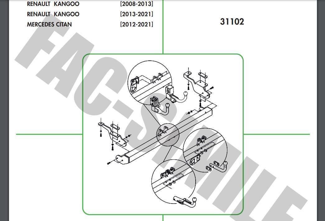 DİKEY SÖKTAK MERCEDES CITAN - RENAULT KANGOO