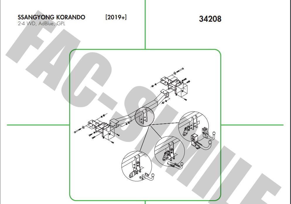 DİKEY SÖKTAK SSANGYONG KORANDO - TORRES