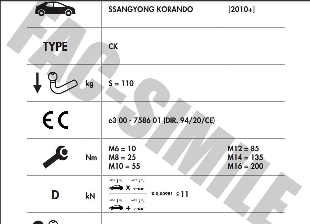 SSANGYONG KORANDO YATAY SÖKTAK