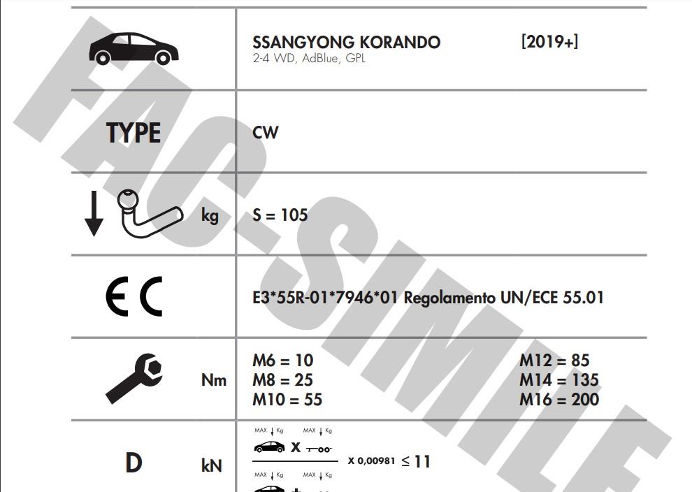 SSANGYONG KORANDO - TORRES