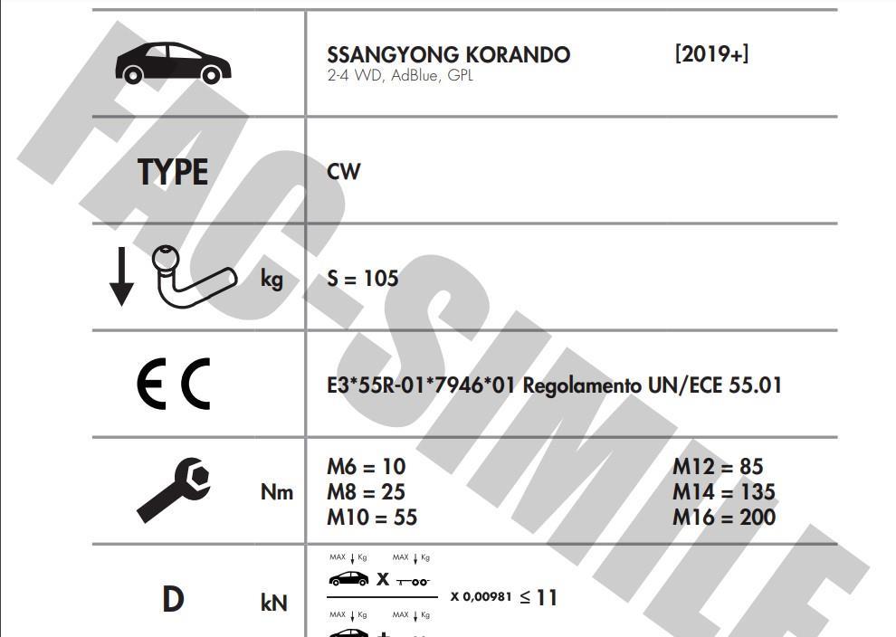 YATAY SÖKTAK SSANGYONG KORANDO - TORRES