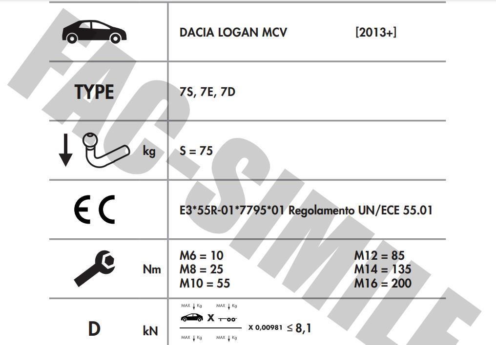 DİKEY SÖKTAK DACİA LOGAN MCV 20013-2020 