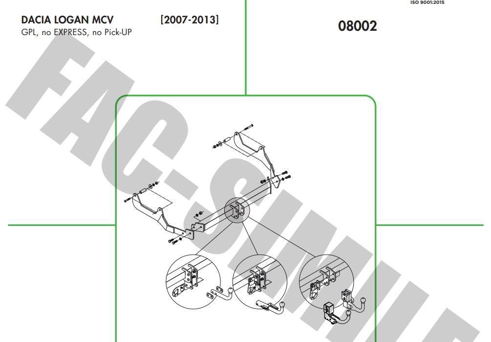 DİKEY SÖKTAK DACİA LOGAN MCV 2007-2013