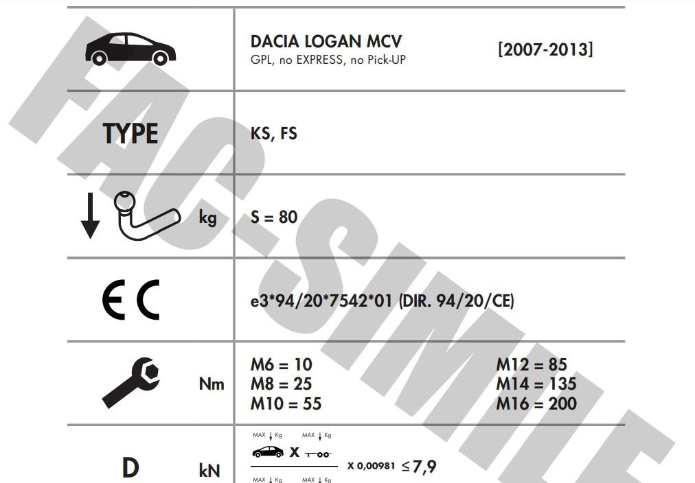 DACİA LOGAN MCV 2007-2013