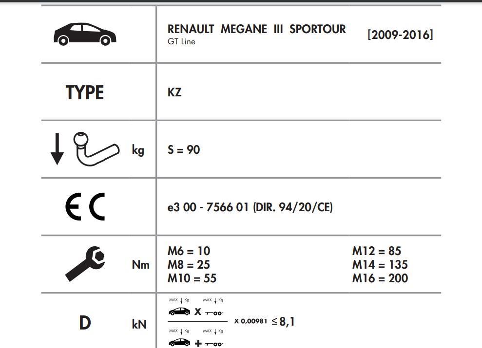 YATAY SÖKTAK RENAULT MEGANE
