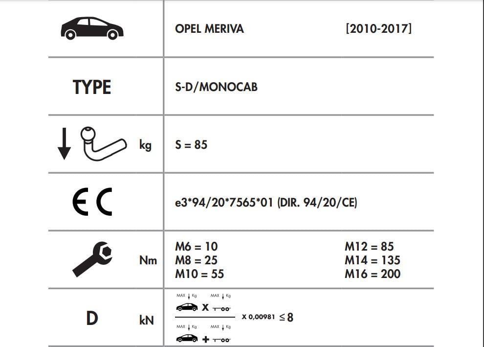 DİKEY SÖKTAK OPEL MERİVA B