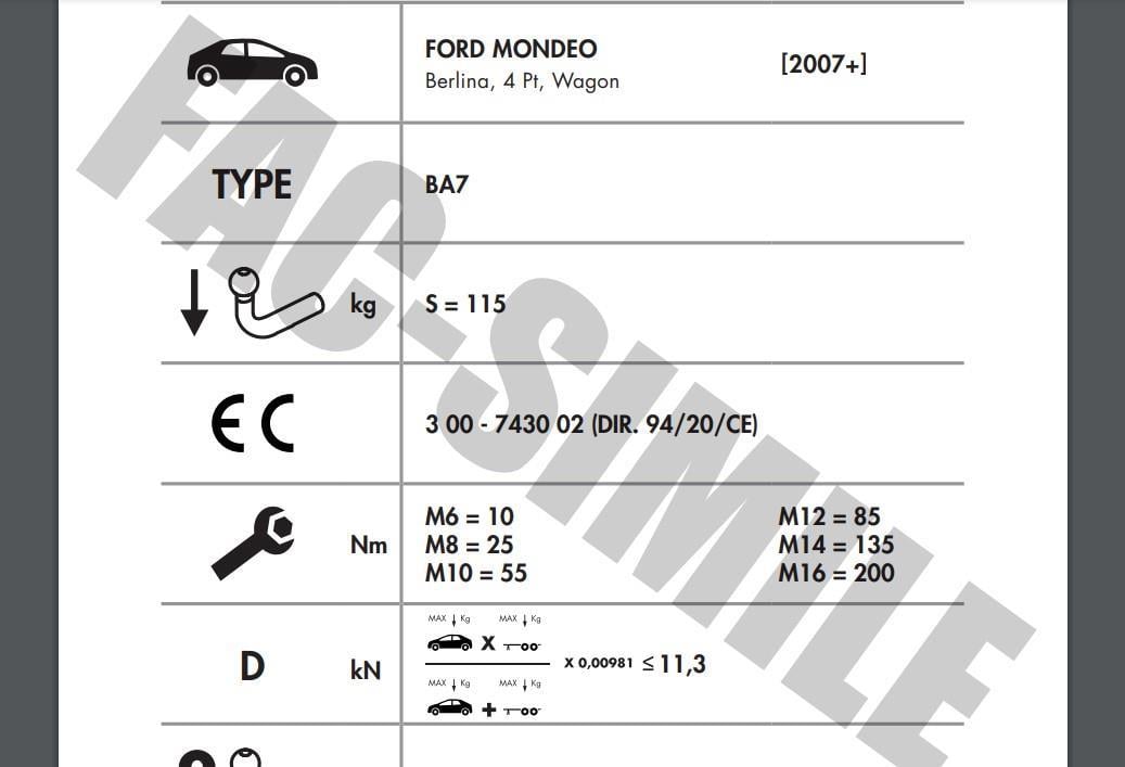 YATAY SÖKTAK FORD MONDEO
