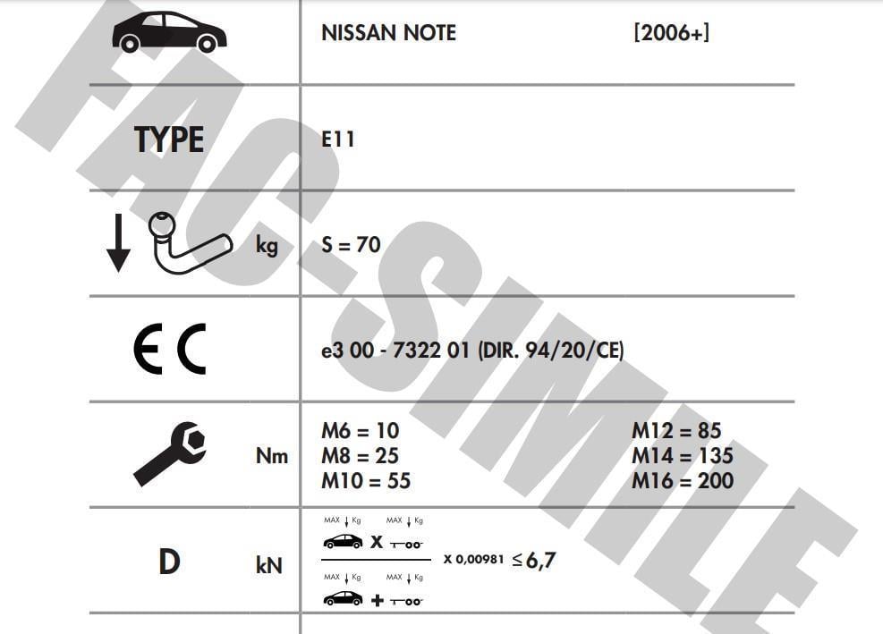 DİKEY SÖKTAK NİSSAN NOTE 