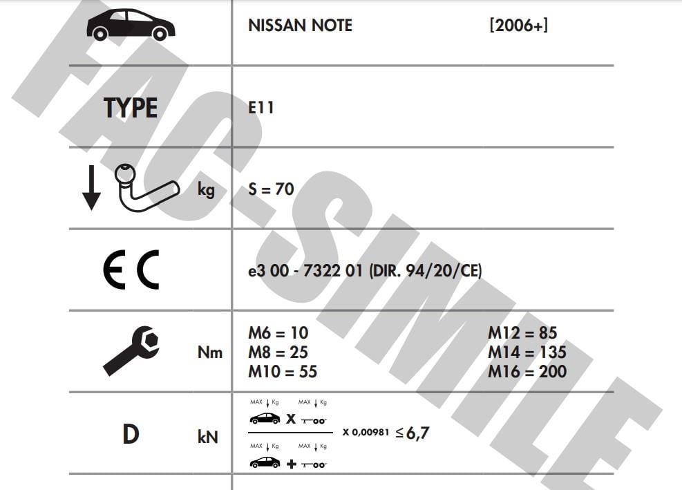 YATAY SÖKTAK NİSSAN NOTE 