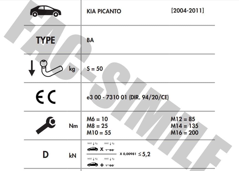 YATAY SÖKTAK KİA PİCANTO
