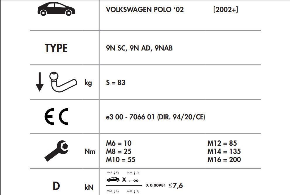 DİKEY SÖKTAK VOLKSWAGEN POLO
