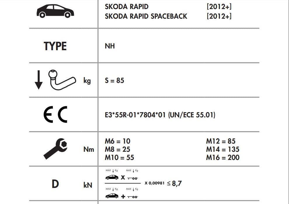 DİKEY SÖKTAK SKODA RAPİD